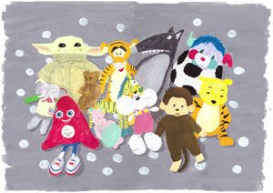 Affiche Doudous vintage